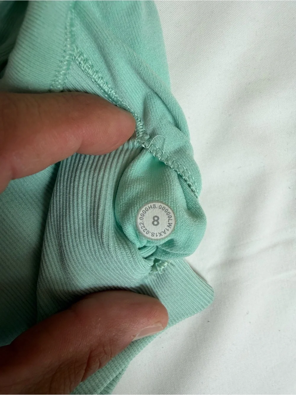 lululemon athletica Mint Green Ribbed Racerback Tank